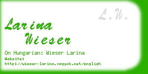 larina wieser business card